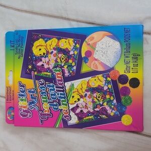 Lisa Frank Glitter Art Kit NEW Puppy Kittle Popcorn Movie Night